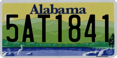 AL license plate 5AT1841