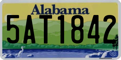 AL license plate 5AT1842