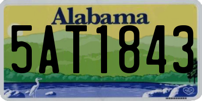 AL license plate 5AT1843