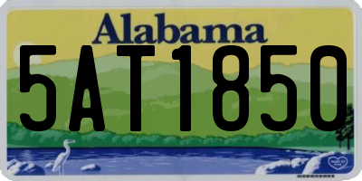 AL license plate 5AT1850