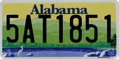 AL license plate 5AT1851