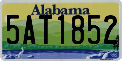 AL license plate 5AT1852