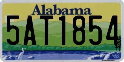 AL license plate 5AT1854