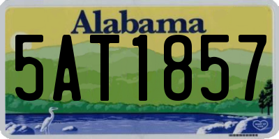 AL license plate 5AT1857