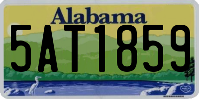 AL license plate 5AT1859