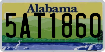 AL license plate 5AT1860