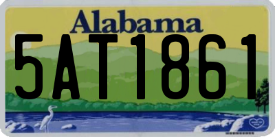 AL license plate 5AT1861