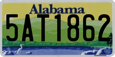 AL license plate 5AT1862