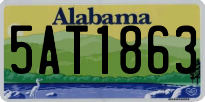 AL license plate 5AT1863
