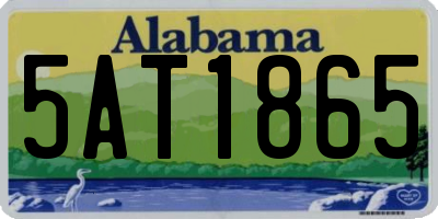 AL license plate 5AT1865