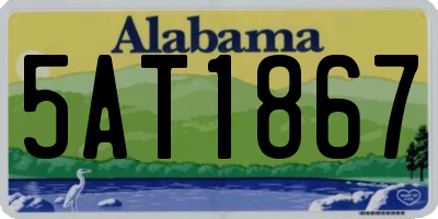 AL license plate 5AT1867