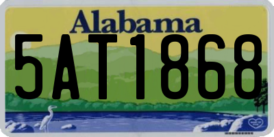 AL license plate 5AT1868