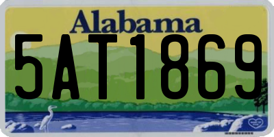 AL license plate 5AT1869
