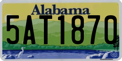AL license plate 5AT1870