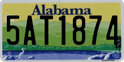 AL license plate 5AT1874