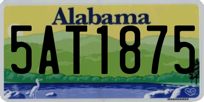 AL license plate 5AT1875