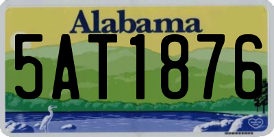 AL license plate 5AT1876