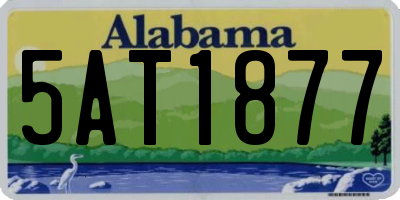 AL license plate 5AT1877