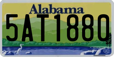 AL license plate 5AT1880