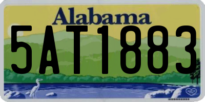 AL license plate 5AT1883