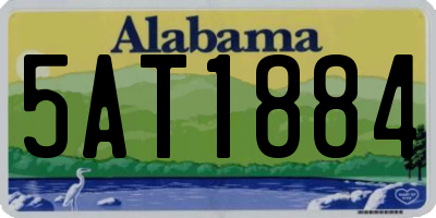 AL license plate 5AT1884
