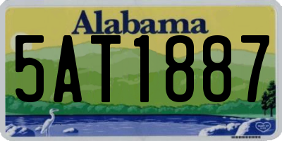 AL license plate 5AT1887