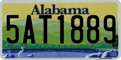 AL license plate 5AT1889