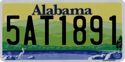 AL license plate 5AT1891