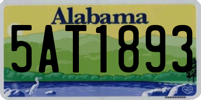 AL license plate 5AT1893
