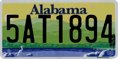 AL license plate 5AT1894