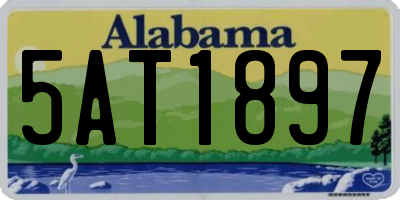 AL license plate 5AT1897