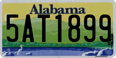 AL license plate 5AT1899