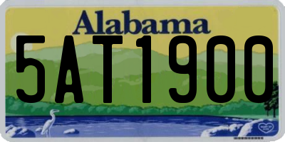 AL license plate 5AT1900