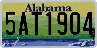 AL license plate 5AT1904
