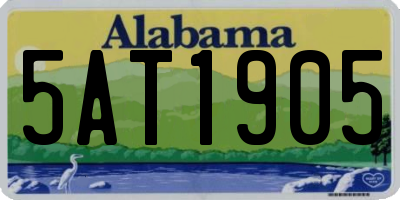 AL license plate 5AT1905