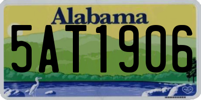 AL license plate 5AT1906