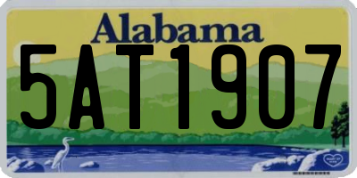 AL license plate 5AT1907