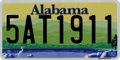 AL license plate 5AT1911