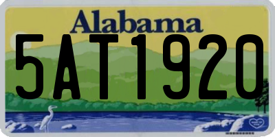 AL license plate 5AT1920