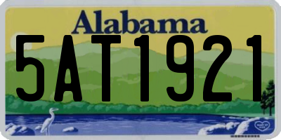 AL license plate 5AT1921