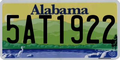 AL license plate 5AT1922
