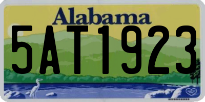 AL license plate 5AT1923