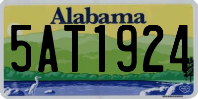 AL license plate 5AT1924