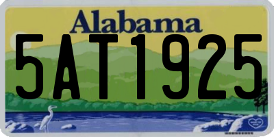AL license plate 5AT1925