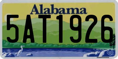 AL license plate 5AT1926