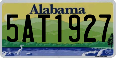 AL license plate 5AT1927