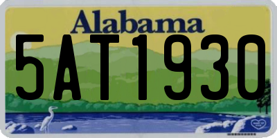 AL license plate 5AT1930