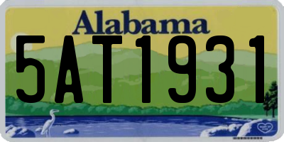 AL license plate 5AT1931