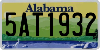 AL license plate 5AT1932