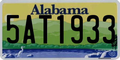 AL license plate 5AT1933